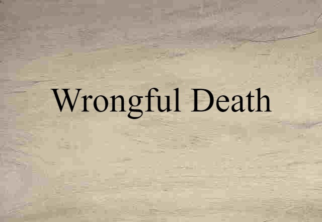 wrongful death