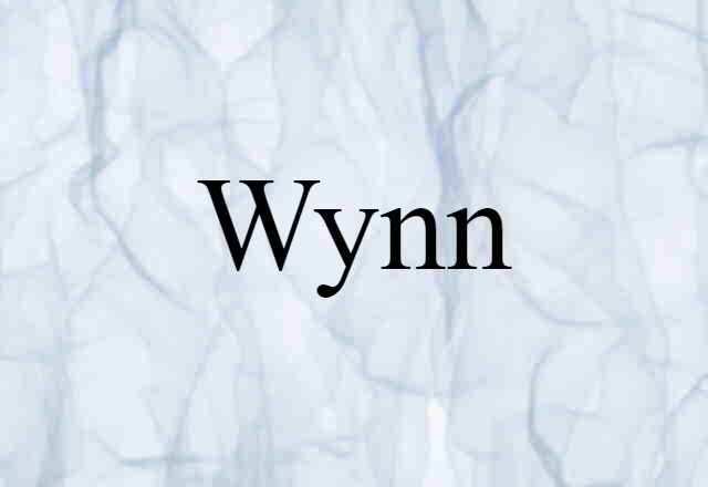 Wynn (noun) Definition, Meaning & Examples