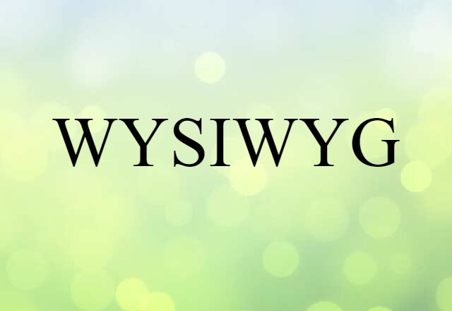 WYSIWYG