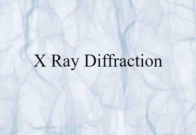 x ray diffraction