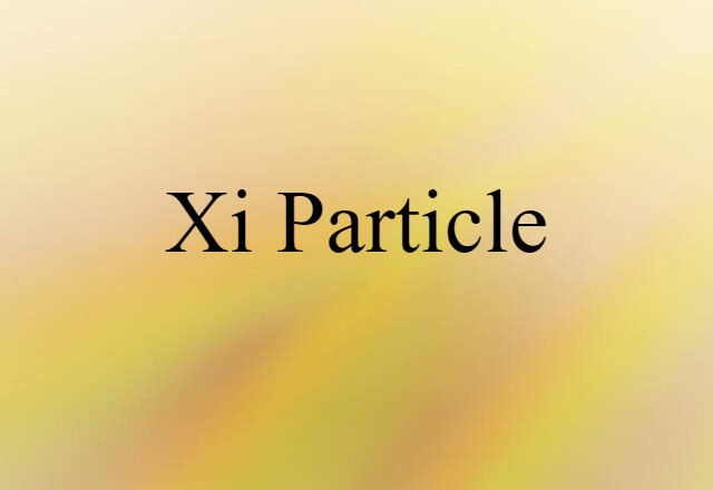 xi particle