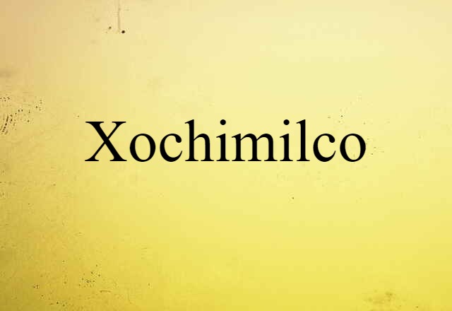 Xochimilco (noun) Definition, Meaning & Examples