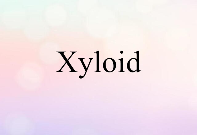 Xyloid (noun) Definition, Meaning & Examples