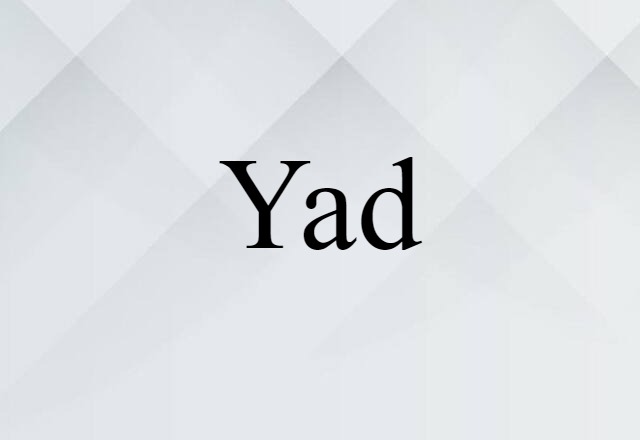 Yad (noun) Definition, Meaning & Examples