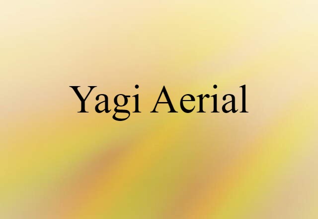 Yagi aerial