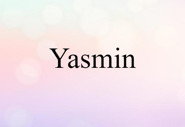 Yasmin (noun) Definition, Meaning & Examples