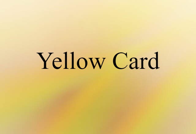 yellow card