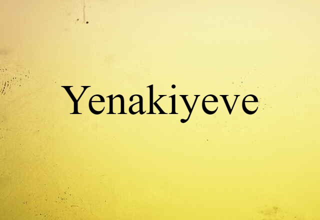 Yenakiyeve