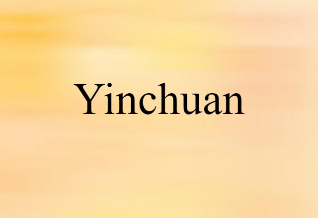 Yinchuan (noun) Definition, Meaning & Examples