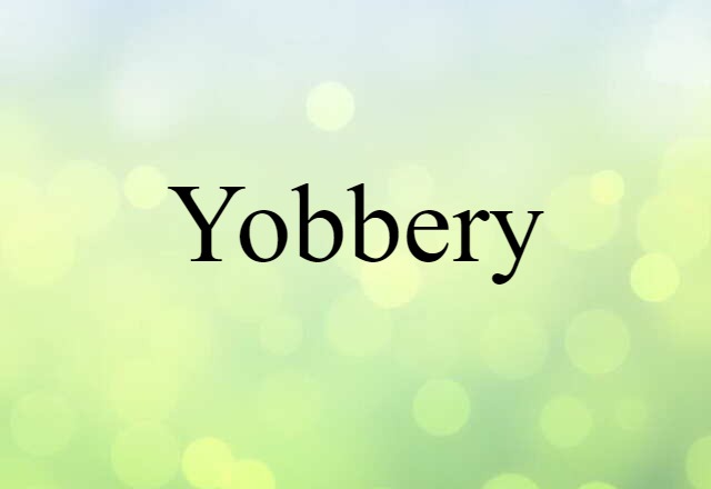 Yobbery (noun) Definition, Meaning & Examples