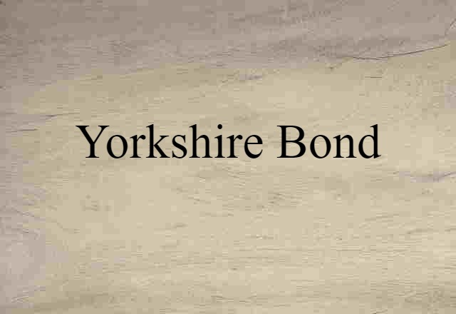 Yorkshire Bond (noun) Definition, Meaning & Examples