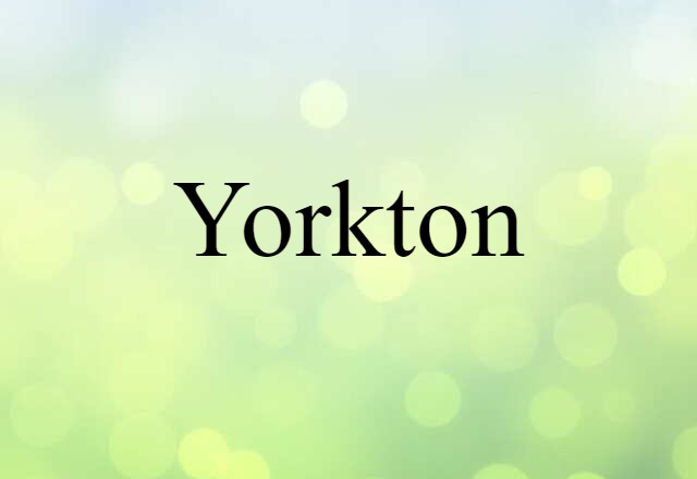 Yorkton (noun) Definition, Meaning & Examples