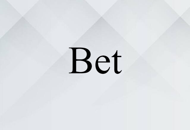 Bet (noun) Definition, Meaning & Examples