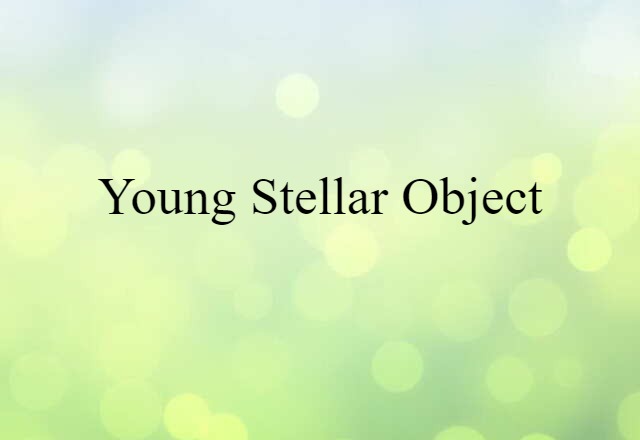 Young Stellar Object (noun) Definition, Meaning & Examples