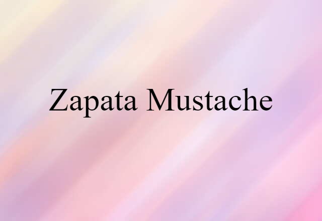 Zapata Mustache (noun) Definition, Meaning & Examples