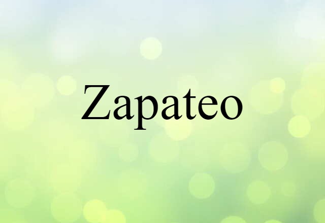 Zapateo (noun) Definition, Meaning & Examples