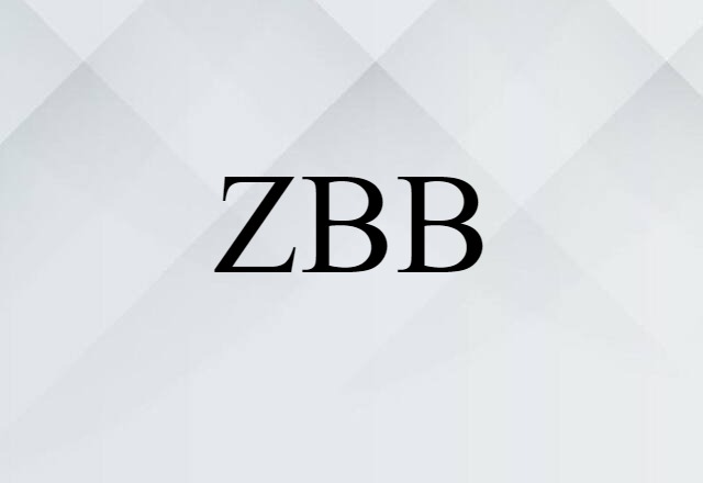 ZBB (noun) Definition, Meaning & Examples