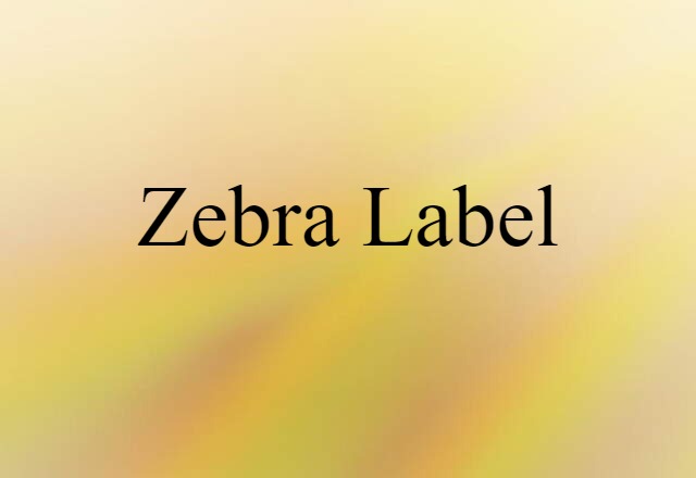 zebra label