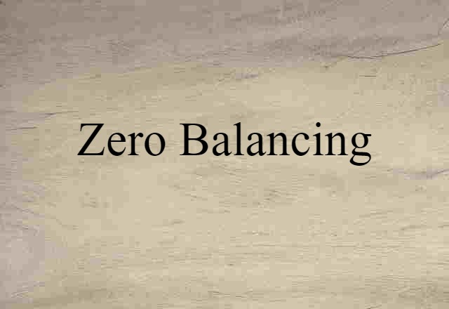 zero balancing