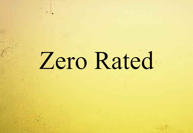 zero-rated