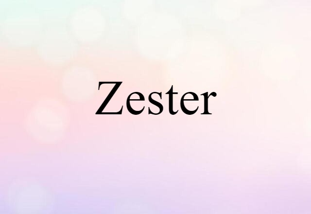 Zester (noun) Definition, Meaning & Examples