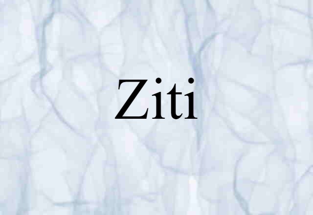 Ziti (noun) Definition, Meaning & Examples